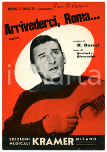 Oggetto da collezione cartaceo 1954 Renato RASCEL Arrivederci, Roma... testo di GARINEI e GIOVANNINI Spartito 1