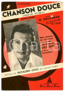 Oggetto da collezione cartaceo 1950 Carlo SAVINA Natalino OTTO Chanson Douce di Henri SALVADOR Spartito 1 Oggetto da collezione cartaceo 1950 Carlo SAVINA Natalino OTTO Chanson Douce di Henri SALVADOR Spartito 1