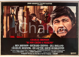 Materiale cinematografico d’epoca 1975 Charles BRONSON Io non credo a nessuno Fotobusta WESTERN 66x46 cm 1