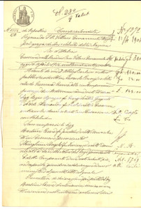 Documento originale, autentico 1904 SAN MARTINO DEL LAGO CR Conti BIANDRA  DI REAGLIE vendono campo BREDA 1