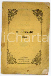 Libro, pubblicazione d epoca 1860 IL GENNAIO Dialogo. Uno studente e un frate  Tip. Cordella VENEZIA 1