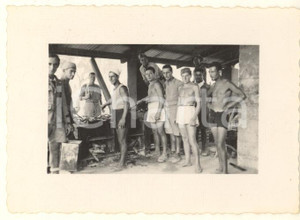 Fotografia d epoca originale 1936 AOI MOGADISCIO SOMALIA La cucina delle truppe italiane Foto 9x6 cm 1