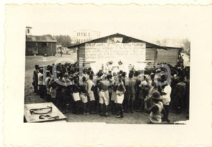 Fotografia d epoca originale 1936 AOI MOGADISCIO SOMALIA Pasqua al campo italiano  Messa Foto 8x5 cm 1