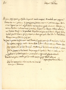 Manoscritto, lettera originale 1822 FOLIGNO Giacomo FRENFANELLI inquietato bestialmente con il tintore 1