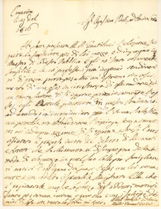 Manoscritto, lettera originale 1816 CAMERINO MC Lettera marchese Giacomo VOGLIA su impiego padre Gentilini 1