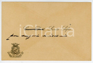 Autografo originale 1935 ca Cav. Dott. Sante SOFIO Biglietto da visita con nota autografa 1