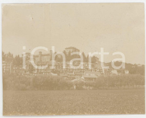 Fotografia d epoca originale 1920 ca MONCALIERI TO Veduta con il castello  Fotografia 11x9 cm 1