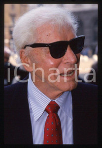 Fotografia d epoca originale 1988 MILANO Burt LANCASTER in Piazza della Scala  35 mm vintage slide 20 1