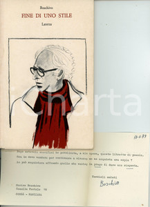Libro, pubblicazione d epoca 1979 Enrico BOSCHIVO Fine di uno stile LATERZA con nota e firma autografa 1