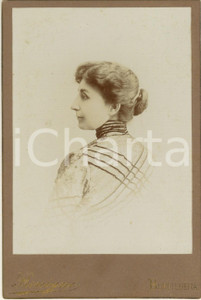 Fotografia d epoca originale 1910 ca BORDIGHERA IM Donna di schiena  Ritratto  Foto Ezio BENIGNI 1