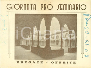 Documento originale, autentico 1948 PAVIA Giornata PRO SEMINARIO Volantino pubblicitario per offerte 1