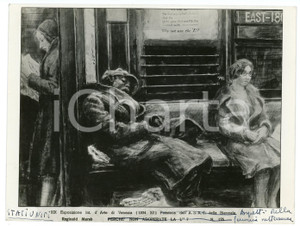 Fotografia d epoca originale 1934 VENEZIA Esposizione Internazionale Reginald MARSH Foto coeva del quadro 1