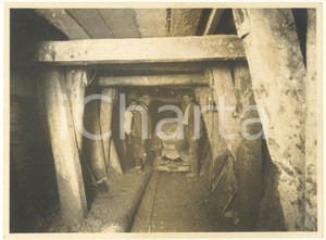 Fotografia d epoca originale 1931 Miniere MONTE AMIATA  CIVITELLA  Avanzamento in galleria Foto 24x18 cm 1