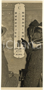 Fotografia d epoca originale 1938 MILANO via Solferino Carlo CITTI Ottico  Gelo record a 17° Foto 9x18 cm 1