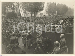 Fotografia d epoca originale 1938 MILANO Rivista al parco per il genetliaco del Re Foto 24x18 cm 1