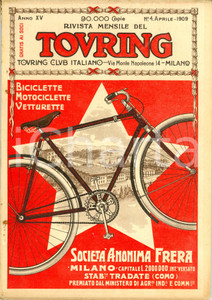 Giornale, rivista storica 1909 TOURING CLUB ITALIANO Santa Caterina da SIENA Rivista Anno XV n.4 FRERA 1