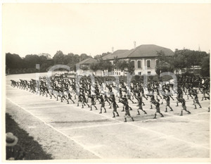 Fotografia d epoca originale 1936 MILANO Scuola Parco TROTTER  Saggio ginnico balilla moschettieri Foto 1
