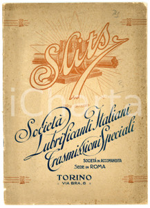 Materiale pubblicitario d’epoca 1930ca TORINO SLITS Società Lubrificanti Italiani Trasmissioni Speciali CATALOGO 1