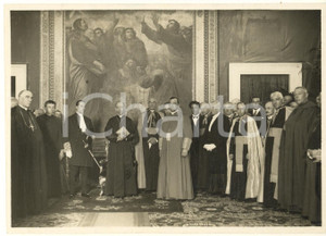 Fotografia d epoca originale 1929 ROMA Mons. Ildefonso SCHUSTER riceve la nomina a cardinale  Foto 18x13 cm 1