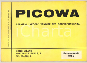 Materiale pubblicitario d’epoca 1969 MILANO S. BABILA Catalogo PICOWA articoli per la casa  48 pp. 1