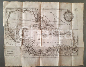 Mappa, planimetria storica 1778 AMERICA Carta del Golfo del Messico, delle Isole e Paesi adjacenti 1