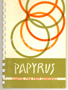 Materiale pubblicitario d’epoca 1960 ca MILANO Ditta Irmo BORGHI PAPYRUS Carte fini per disegno  Quaderno 1