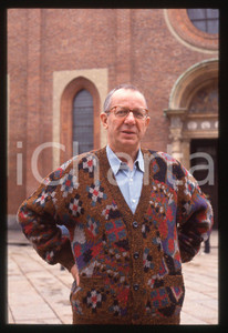 Fotografia d epoca originale 1995 ca MILANO Luigi VERONELLI Ritratto del gastronomo 35mm VINTAGE SLIDE 1