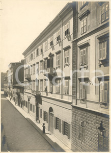 Fotografia d epoca originale 1940 ca TRIESTE Via S. Francesco d Assisi  Foto per bozzetto cartolina 21x29 1
