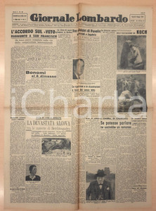 Giornale, rivista storica 1945 GIORNALE LOMBARDO Nel villino di Hitler devastato  Esecuzione di Koch 1