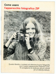 Libro, pubblicazione d epoca 1974 POLAROID LAND CAMERA Come utilizzare l apparecchio fotografico ZIP 1