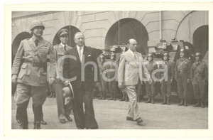 Fotografia d epoca originale 1950ca MILANO Ministro Randolfo PACCIARDI Caserma Garibaldi Foto agenzia 14x9 3 1