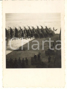 Fotografia d epoca originale 1940 SPOLETO Scuola Allievi Sottufficiali  Giuramento e sfilata Foto 6x9 cm 1