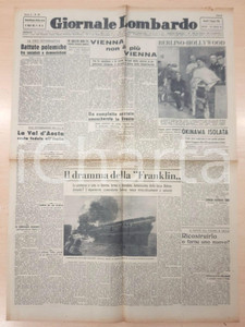 Giornale, rivista storica 1945 GIORNALE LOMBARDO Vienna affamata  Dramma della portaerei Franklin 1