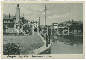 Cartolina originale da collezione 1948 OMEGNA  LAGO D ORTA Monumento ai Caduti  Cartolina FG VG 1