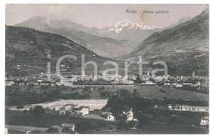 Cartolina originale da collezione 1930 ca AOSTA Veduta generale della città  Cartolina FP NV 1