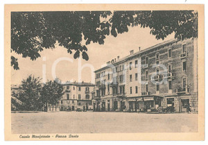 Cartolina originale da collezione 1930 ca CASALE MONFERRATO Carretto in Piazza Dante  Cartolina FG NV 1