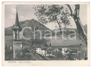 Cartolina originale da collezione 1949 VARENNA Lago di Como e campanile della Chiesa di San Giorgio  Cartolina FG 1