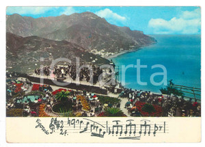 Cartolina originale da collezione 1966 RAVELLO Giardino del Rufolo  Rievocazione wagneriane  Cartolina FG VG 1