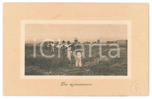 Cartolina originale da collezione 1930 ca FRANCE Les moissonneurs  Carte postale FP NV 1