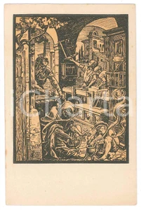 Cartolina originale da collezione 1935 ca FED. FASCISTA ARTIGIANI Legnaiolo  Ill. di Publio MORBIDUCCI Cartolina 1
