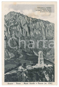 Cartolina originale da collezione 1937 RECOARO TERME Monte Pasubio e Ossario  Cartolina FP VG 1