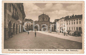 Cartolina originale da collezione 1935 ca MONDOVÌ Chiesa delle Missioni in Piazza Vittorio Emanuele II  Cartolina 1
