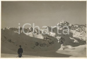 Fotografia d epoca originale 1930 ca ALPINISMO Pizzo Cefalone e Monte Portella da Campo Pericoli Foto 18x12 1