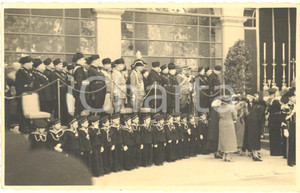 Fotografia d epoca originale 1940 ca FASCISMO ITALIA Cerimonia funebre con gerarchi e marinaretti ONB Foto 1