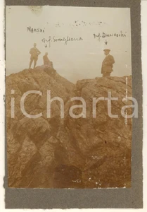 Fotografia d epoca originale 1928 COL D OLEN Prof. Virgilio DUCCESCHI Carlo SOMIGLIANA M. AIAZZI MANCINI Foto 1
