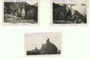 Fotografia d epoca originale 1928 COL D OLEN Prof. Virgilio DUCCESCHI Carlo SOMIGLIANA M. MANCINI 3 foto 1