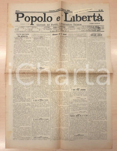 Giornale, rivista storica 1904 POPOLO E LIBERTÀ Giovanni AIROLDI scrittore  Ritiro Rinaldo SIMEN Giornale 1