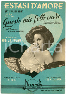 Oggetto da collezione cartaceo 1953 NISA Estasi d amore  Dal film QUESTO MIO FOLLE CUORE Spartito ED. ACCORDO 1