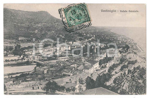 Cartolina originale da collezione 1909 VENTIMIGLIA IM Panorama della città  Cartolina FP VG 1