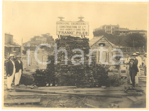 Fotografia d epoca originale 1924 HONG KONG  Fondations of the PENINSULA Hotel  RARE ANIMATED Photo 1